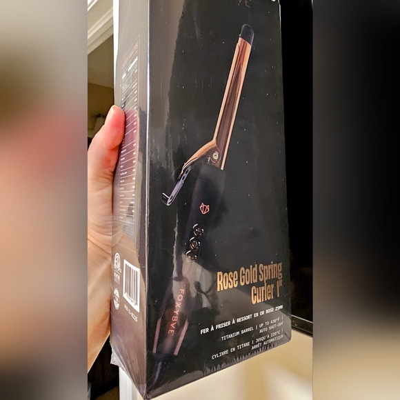 FOXYBAE TITANIUM Rose Gold Spring Curler Hair IRON WAND 1" 25mm - Picture 7 of 10